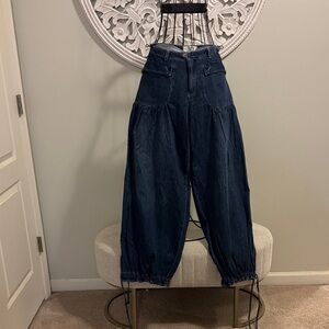 We The Free Dark Blue Wide Leg Pants